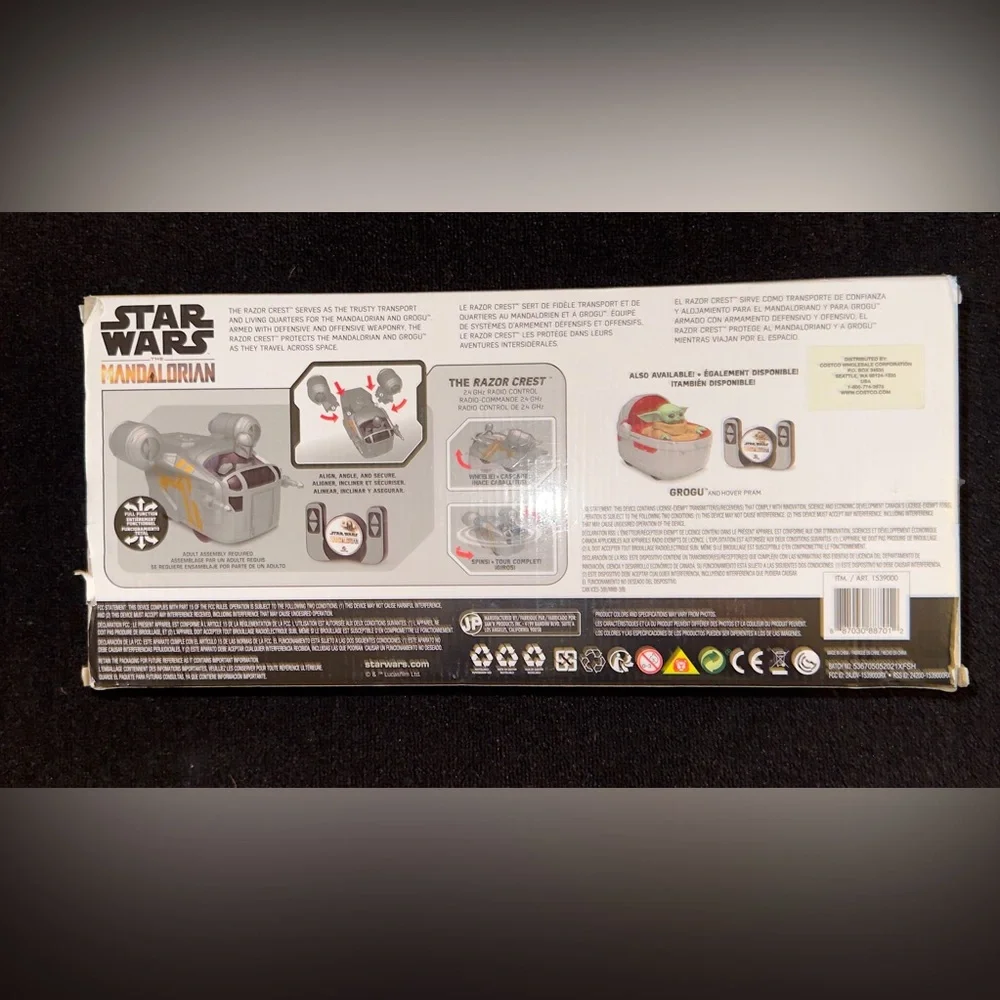 Star Wars The Mandalorian The Razor Crest Disney Radio Remote Control Transport